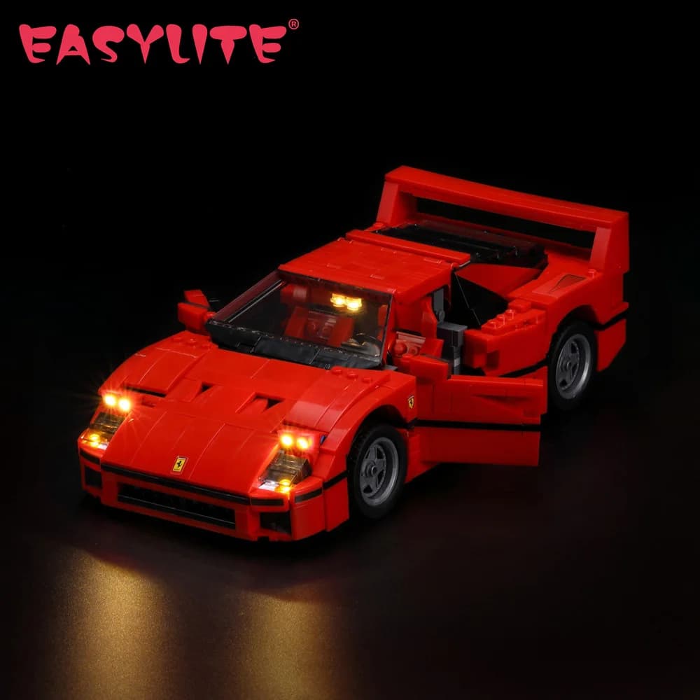 Jeu d'éclairage LED pour voiture série Creator F40, compatible avec le modèle 10248, briques de blocs, kit d'éclairage uniquement, modèle non inclus, 21004