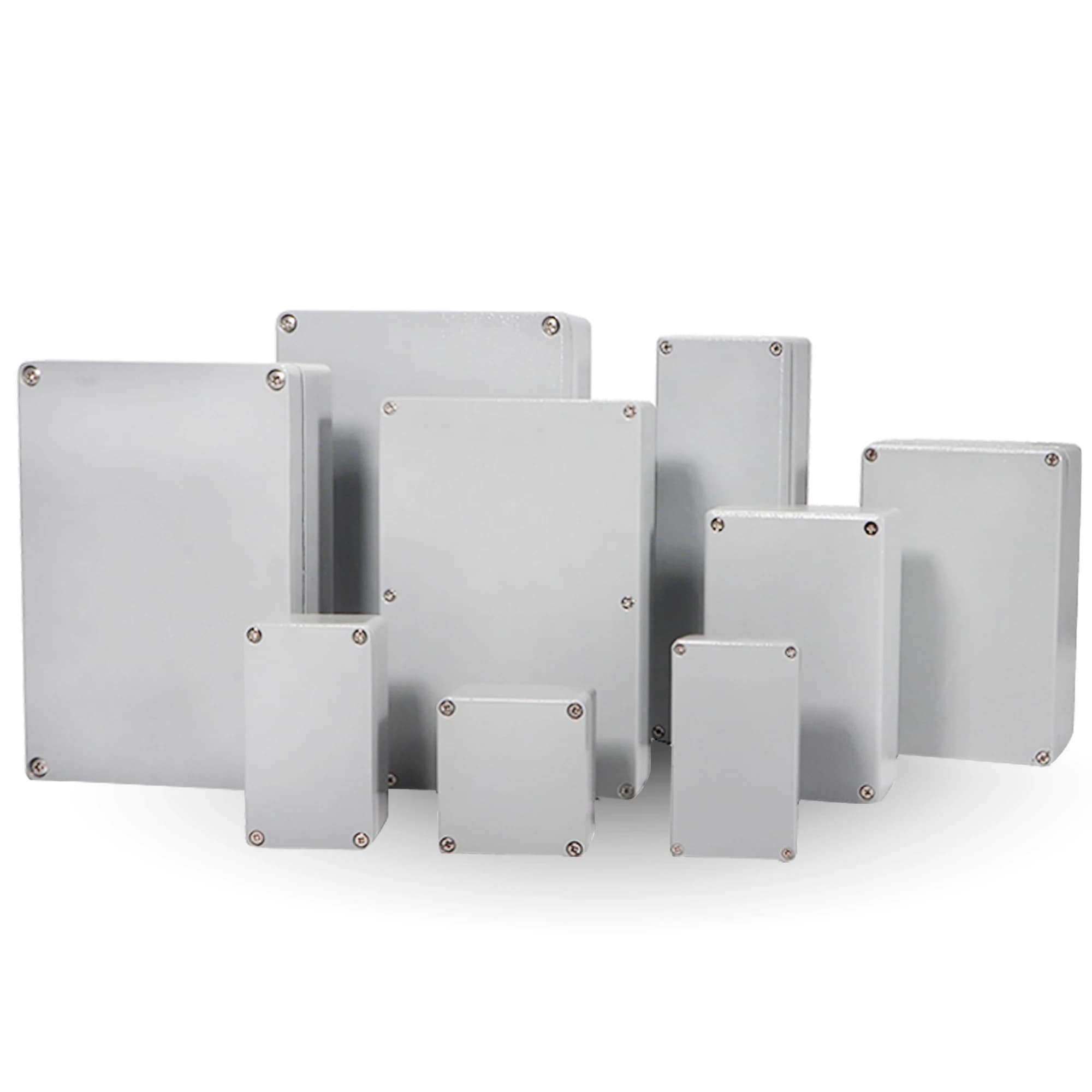 Boîtier de jonction en aluminium moulé sous pression étanche IP66, boîtier métallique personnalisé pour disjoncteur, boîte de câblage électrique