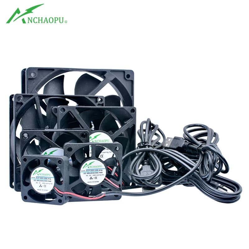 Ventilateur de refroidissement silencieux USB DC5V 40mm 50mm 60mm 70mm 80mm 92mm 120mm pour DIY, routeur, boîtier TV, alimentation