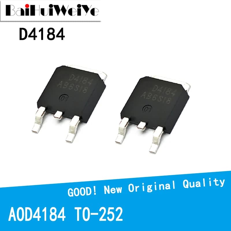 Lot de 10 puces IC originales, nouvelles, AOD4184A AOD4184 OD4184 D4184 40V 50A TO-252 TO252 MOS FET