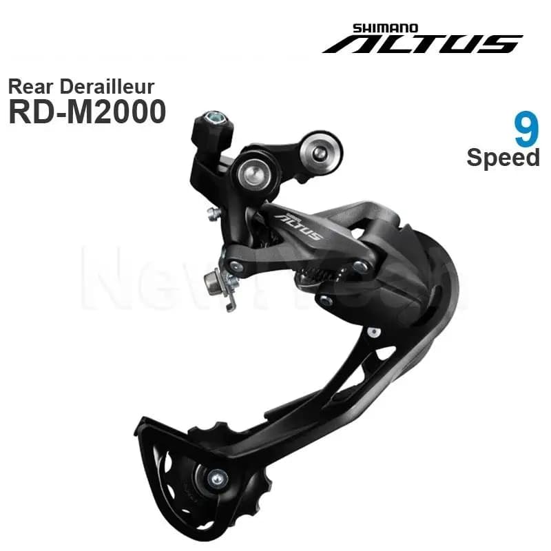 Shimano-Dérailleur arrière Shadow 9 vitesses pour VTT, pièces de vélo, original, ALTUS M2000 9V