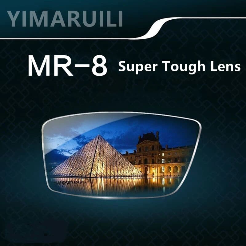 YIMARUILI 1.61/1.67 MR-8/MR-7 lentille Ultra-résistant HD résistant à l'usure Anti-ultraviolet Anti-lumière bleue lentilles pour lunettes sans monture