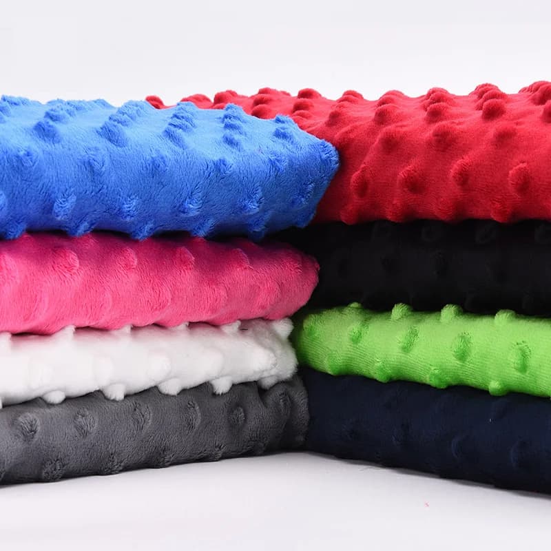 Tissu Minky à pois Super doux 50x150cm, couverture de couture faite à la main, jouets, matériel anti-boulochage, tissu en peluche écologique