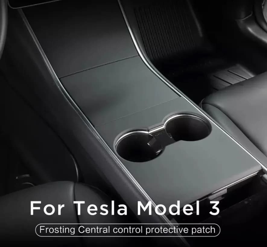 Patch de protection pour panneau de commande Central de voiture ABS noir, 3 pièces, pour Tesla modèle 3 2017 – 2020 Tesla modèle Y, accessoires d'intérieur de voiture