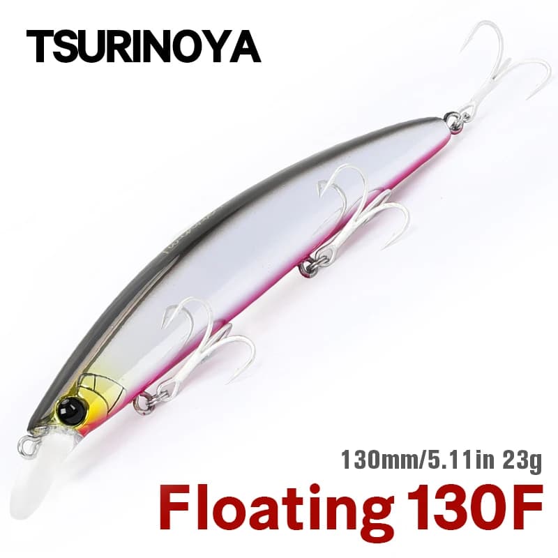 TSURINOYA 130mm 23g leurres flottants pour la pêche vairon TWINKLE 130F DW111 manivelle pêche leurre artificiel eau salée appât dur