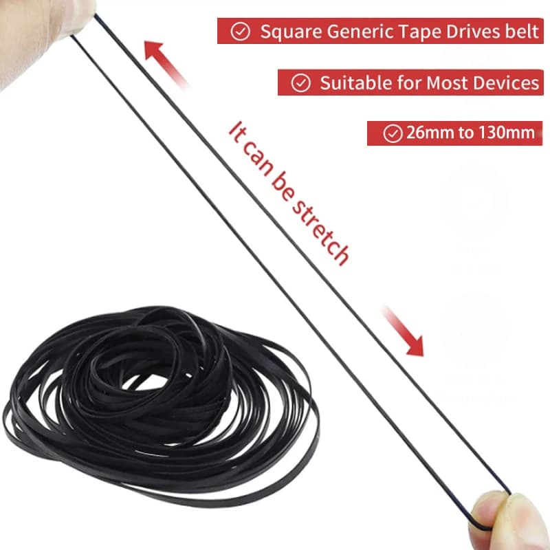 1 paquet de ruban de Cassette mixte de remplacement en caoutchouc CD DVD Cassette enregistreur platine sangle ceinture pour Machines vidéo CD-ROM