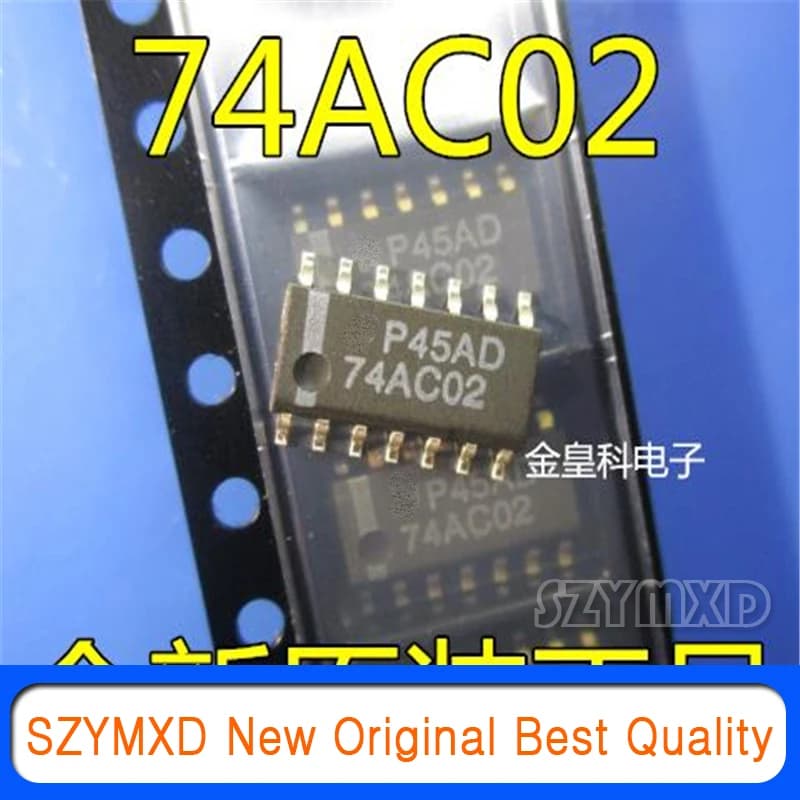 Lot de 10 écrans en soie d'origine 74AC02SCX, patch d'inverseur de porte 3.9mm SOP14, neuf, importé en Stock