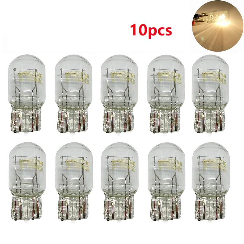 10x Ampoules de feux de signalisation 7440 WY21W W21W 7441 12V Blanc chaud T20 Halogène 7443 W21/5W Lampe halogène Feux de recul Feux de marche arrière