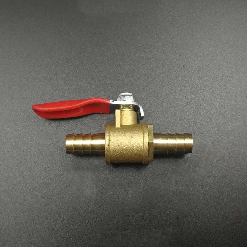 Robinet à bille à arrêt bidirectionnel, pour tuyau en laiton, 8mm, 10mm, pour eau, carburant et gaz