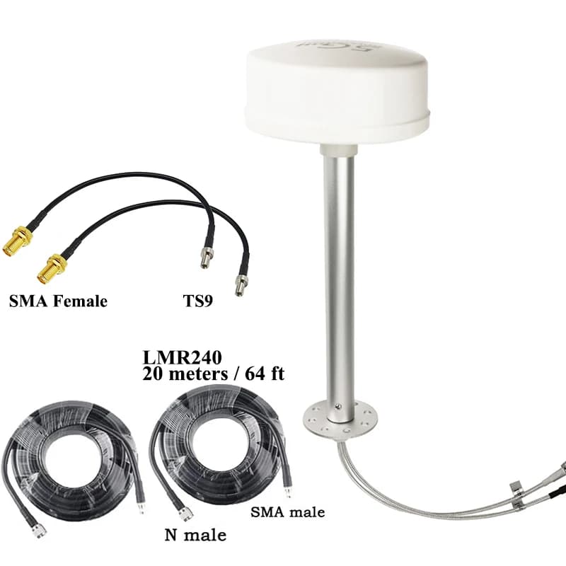 Antenne externe ultra longue portée STC Zain Mobily 5G 4G 3G 2G, type Feedhorn, 600-6000 MHz, MIMO, 2x30dBi