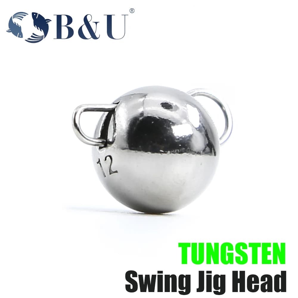 B & U tungstène 2g 3g 4g 5g 6g 7g 12g 14g tête de gabarit pivotante poids d'eau profonde appâts souples pour matériel de pêche accessoires de pêche