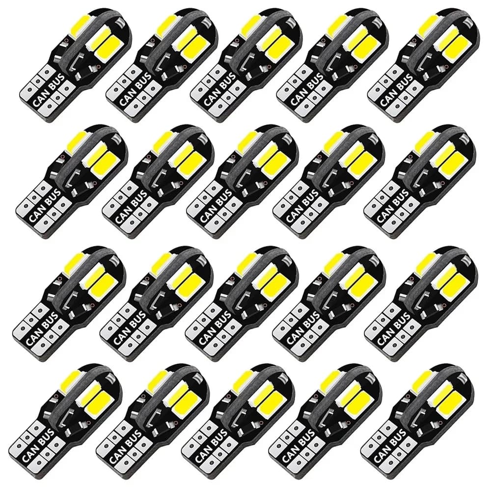 10/20 pièces W5W T10 ampoule LED Canbus 5730 8SMD 4014 26smd 12V 6000K 194 168 LED carte de voiture dôme lumières feu de stationnement lampe de signalisation automatique