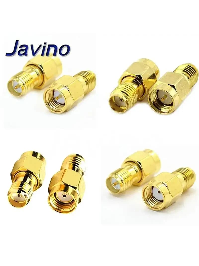1/5/10 pièces connecteur SMA femelle à RP SMA mâle connecteurs adaptateur plaqué or droit Coaxial RF adaptateurs