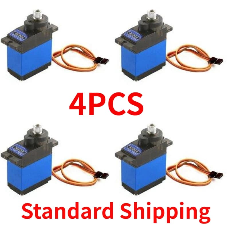 4 pièces MG92B 13.8g 3.5KG couple engrenage métallique Servo numérique pour modèle RC Drone avion hélicoptère voiture bateau Robot pièces de bricolage