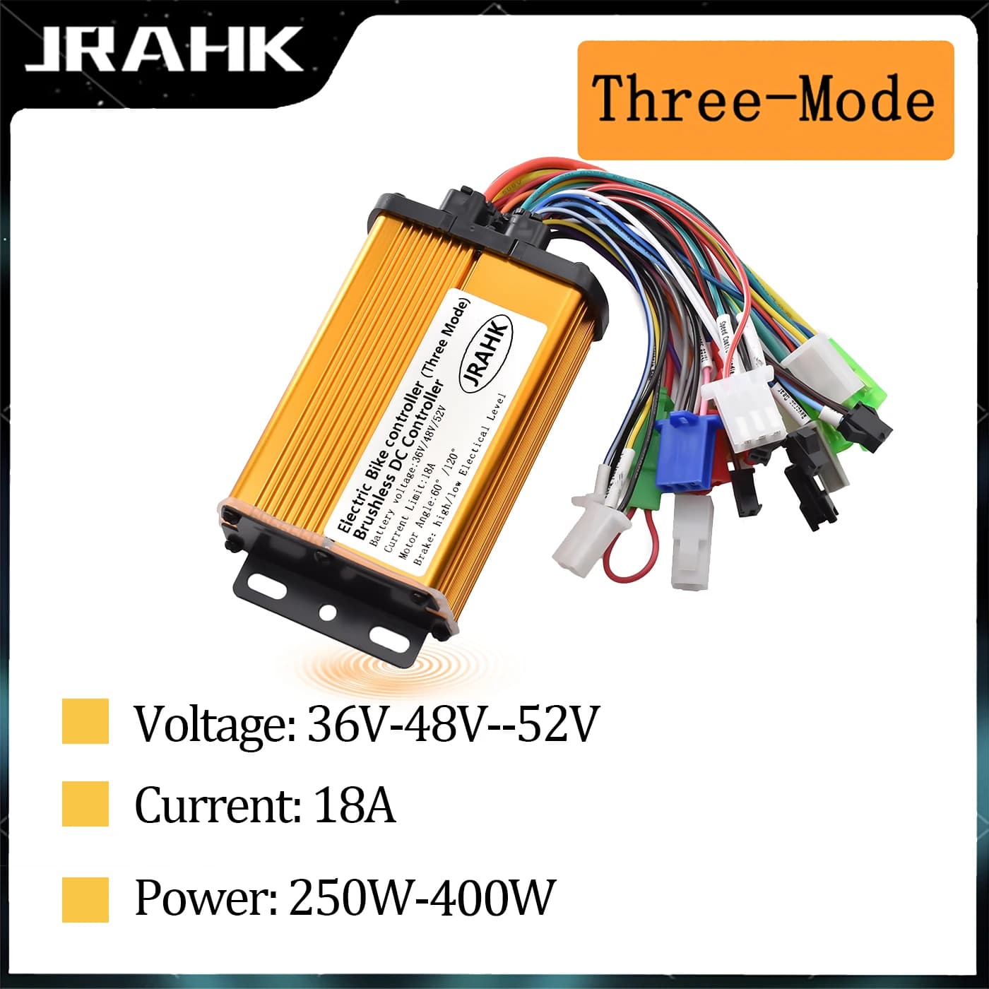 JRAHK contrôleur de vélo électrique 36v 48v 350W-400W contrôleur de Scooter électrique 3 modes pièces de rechange de vélo pour moteur de vélo électrique