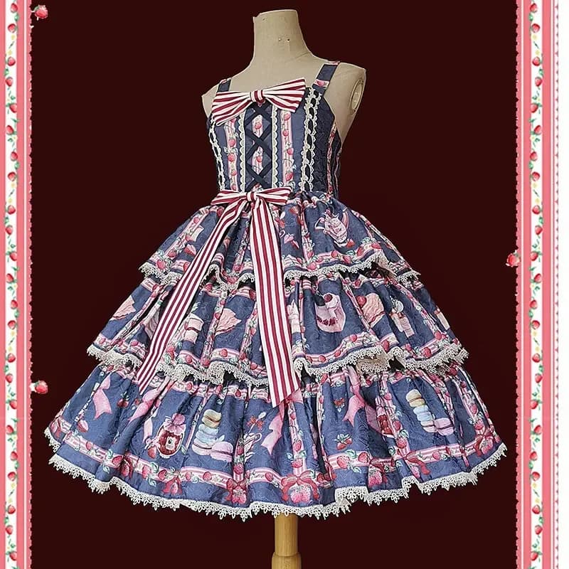 Harvey Tea Party-Sweet Lolita Layered JSK fur s, Infanta