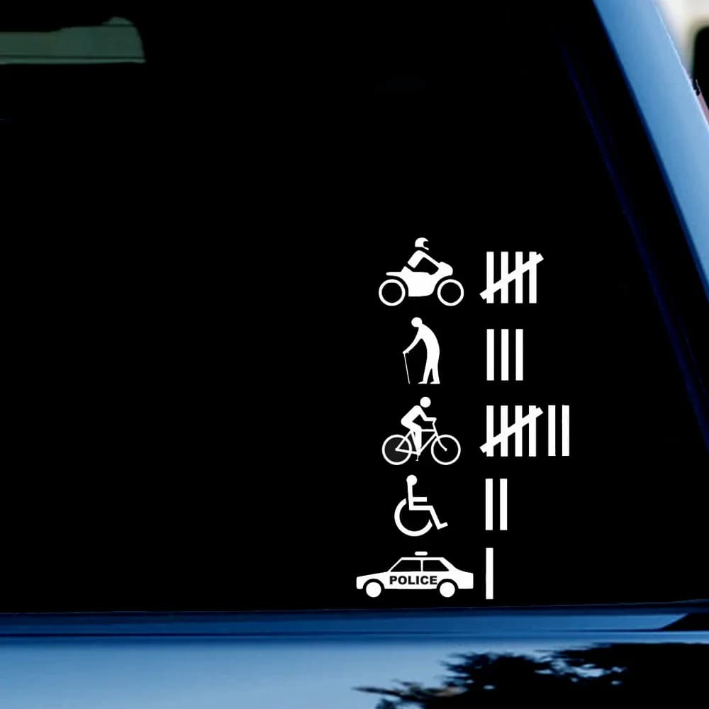 Autocollant drôle en vinyle pour compte d'accident, 9 pouces, 5.3 pouces, autocollants pour voiture tout-terrain