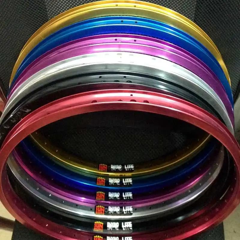 Jante de vélo colorée à double couche, roues de 20 pouces, 36 trous, pour Bmx Partners Gear Street Bike