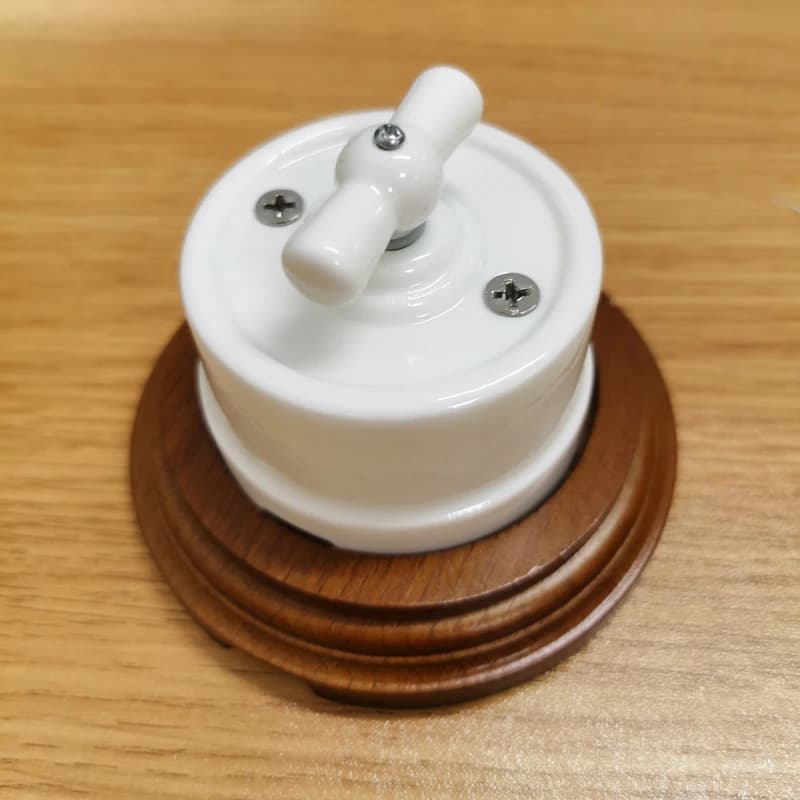 Interrupteur rotatif en céramique ue de haute qualité, lampe murale, bouton de lumière intelligent, 10A 250V, pour la décoration de la maison