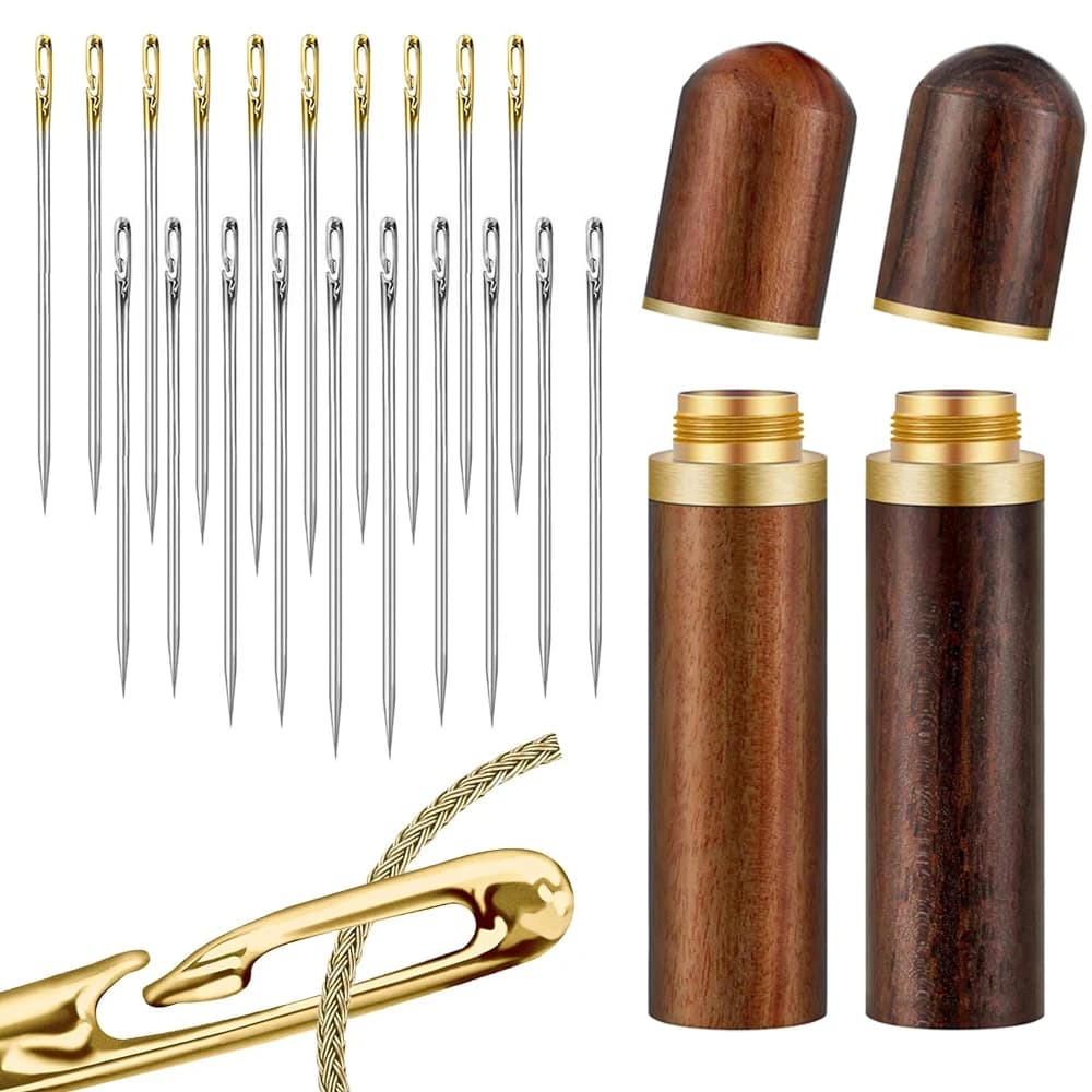 Aiguilles aveugles à trous latéraux en acier inoxydable, aiguille à coudre à la main pour personnes âgées, pour la couture de vêtements ménagers, bricolage, aiguilles à enfiler pour perles