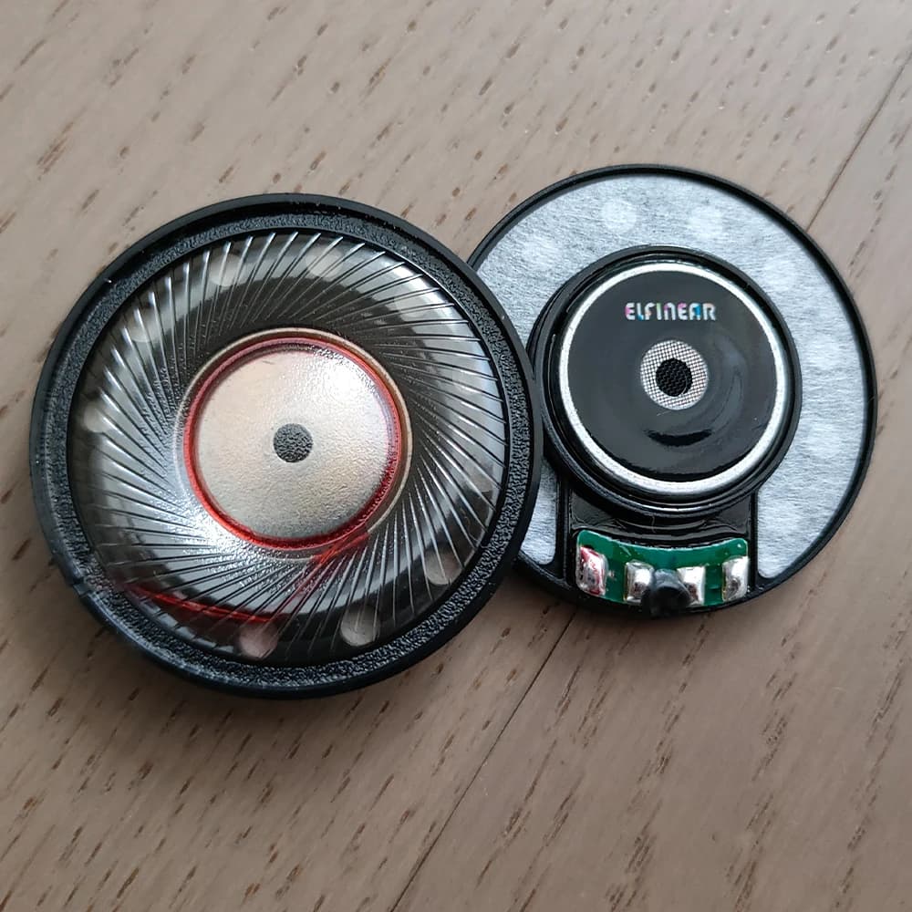 ELFINEAR 1 paire (2 pièces) 300ohm 40MM 50MM unités de haut-parleurs pour écouteurs à diaphragme en graphène