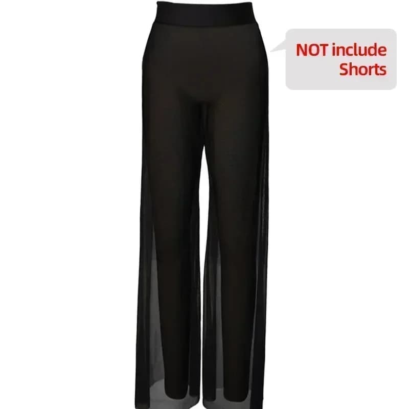 Costume 1 pièce, pantalon en maille uniquement, bas de danse, pantalon contemporain large et Long en maille, exclu les sous-vêtements