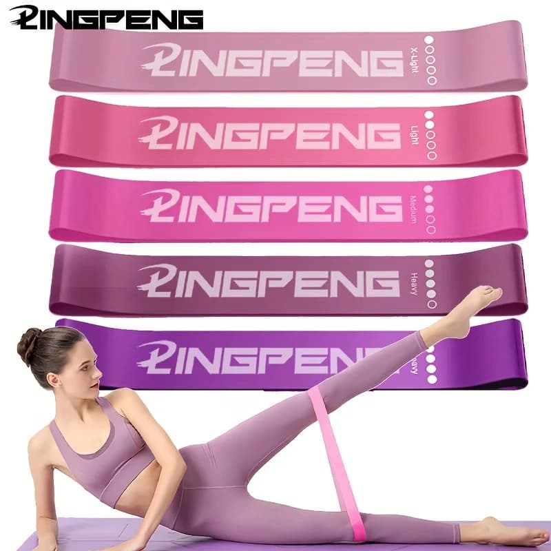 Bande de résistance de Yoga, 5 bandes élastiques de Fitness, entraînement pour Extension de Pilates, équipement d'exercice à domicile