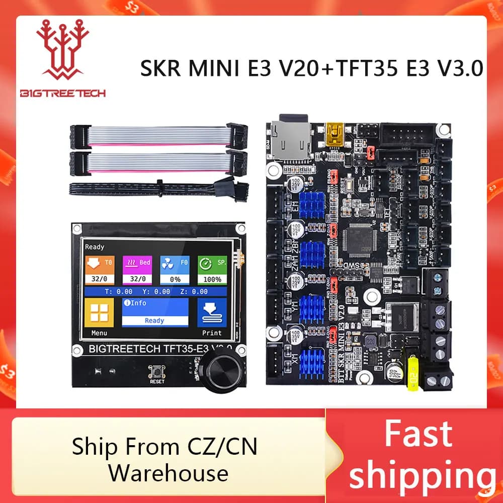Bigtreetacétone Pièces d'imprimante 3D pour Creality Ender 3 V2 Pro mise à niveau Ender 5 SKR MINI E3 V2.0 + TFT35 E3 V3.0 écran tactile TMC2209