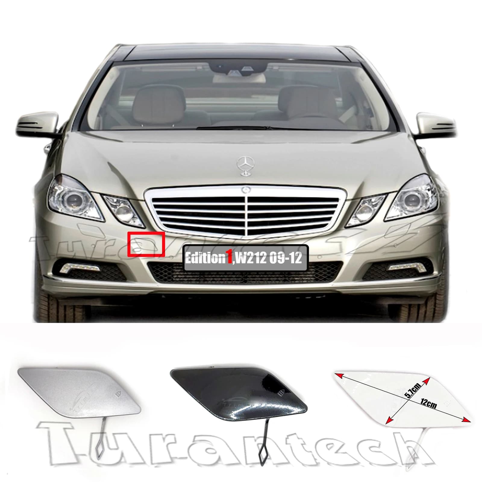 Ajustement 10-13 mercedes-benz classe E W212 berline S212 Wagon E250 E300 E320 E500 E550 couvercle de remorquage avant A 2128850126