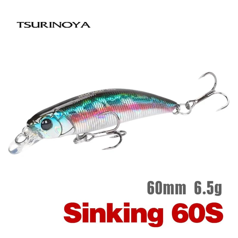 TSURINOYA 60S leurre de pêche méné coulant nouveau modèle intrusseur 60mm 6.5g appâts durs artificiels truite brochet bar Jerkbait Wobbler