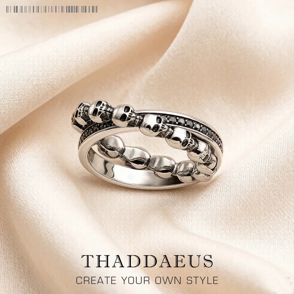 Bague crâne United Forever Europe Style rebelle bijoux fins pour hommes et femmes automne nouveau cadeau en argent Sterling 925