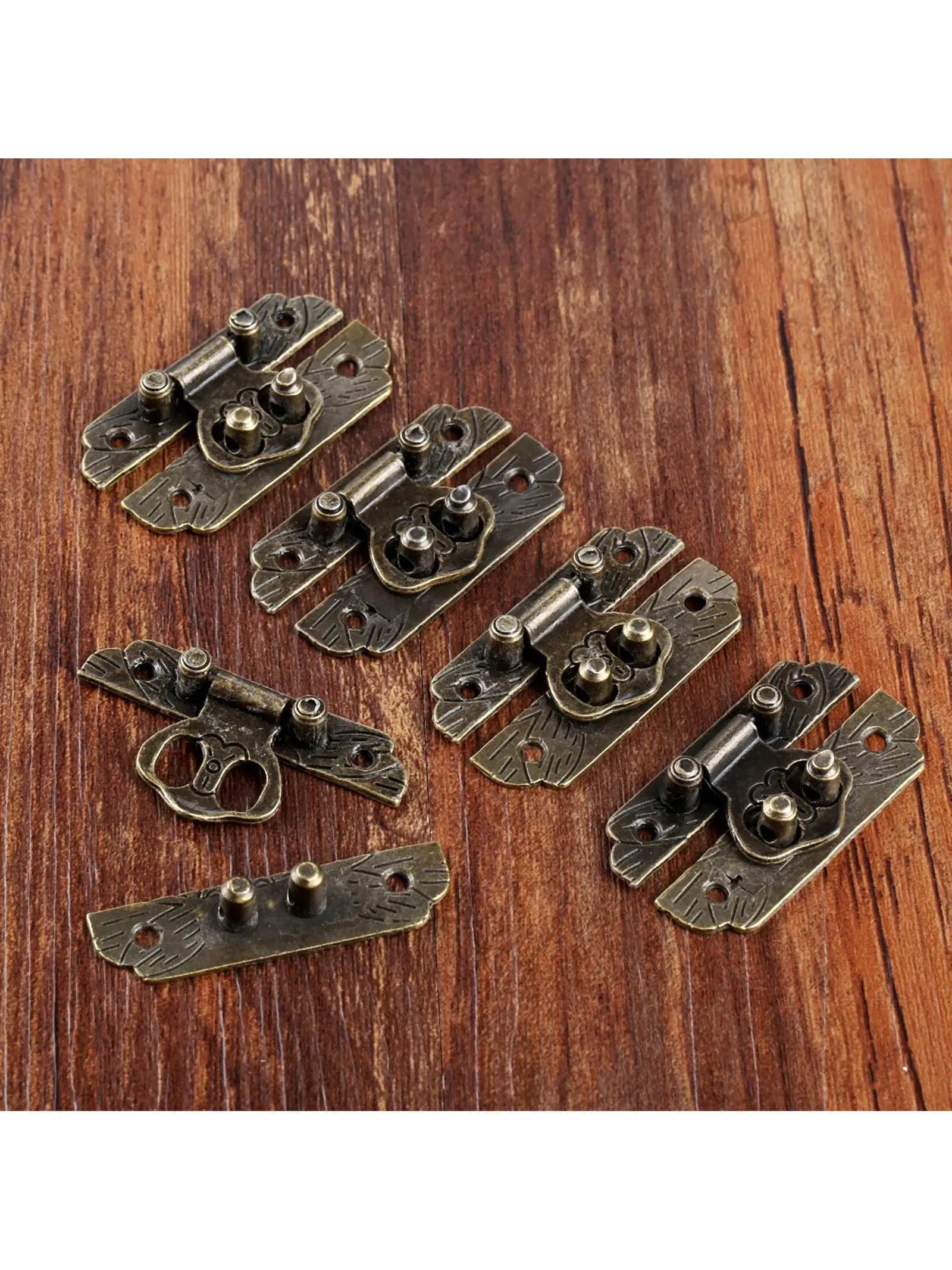 Loquets de verrouillage pour boîte à bijoux, loquets de verrouillage, loquets de verrouillage pour valise, fermoir à structure, quincaillerie de meubles, 25x48mm, 5 pièces
