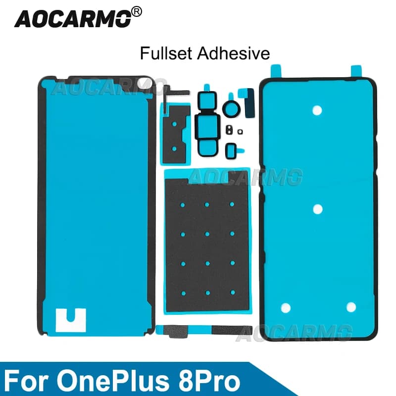 Aocarmo-Autocollant adhésif imperméable pour OnePlus 8 Pro 1 + 8 Pro, écran LCD avant et couverture arrière, colle