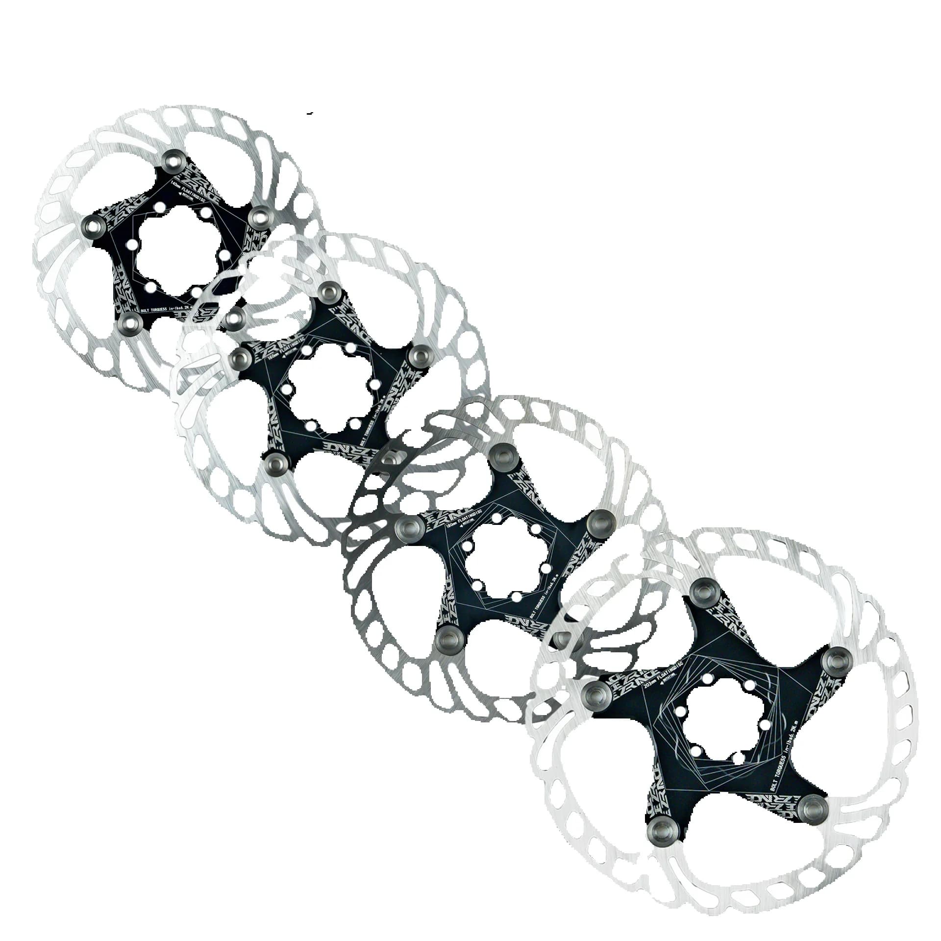 Rotor de frein de vélo ZRACE, forte dissipation thermique, rotor flottant 140 mm 160 mm 180 mm 203 mm, frein à disque VTT / route