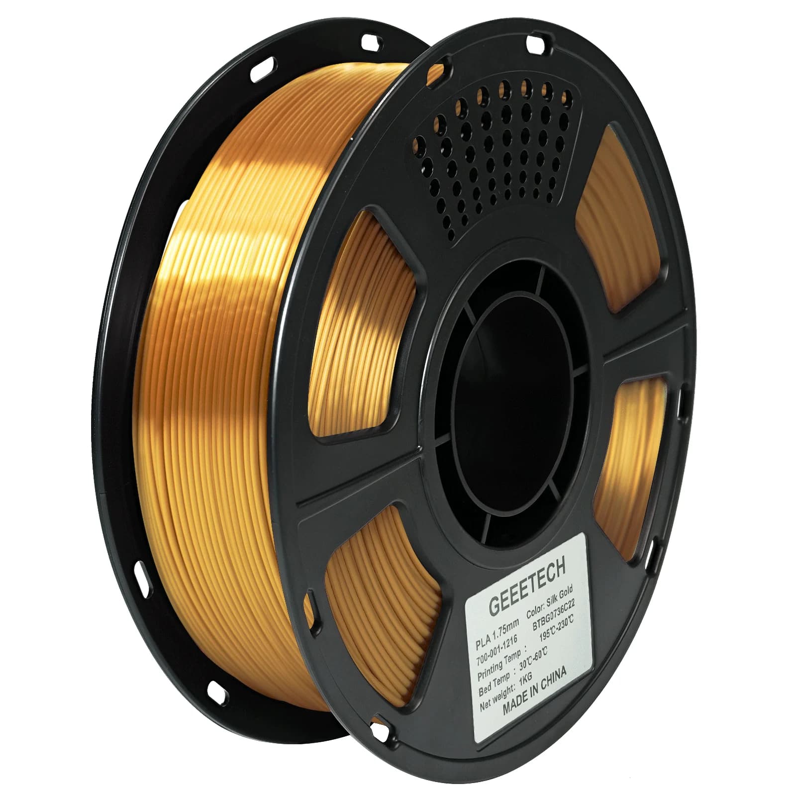 Filament PLA 3D GEEETECH, 1 kg, 1,75 mm, bobine, pour imprimante 3D, matériau sûr, emballage sous vide, adapté à Bambu Lab