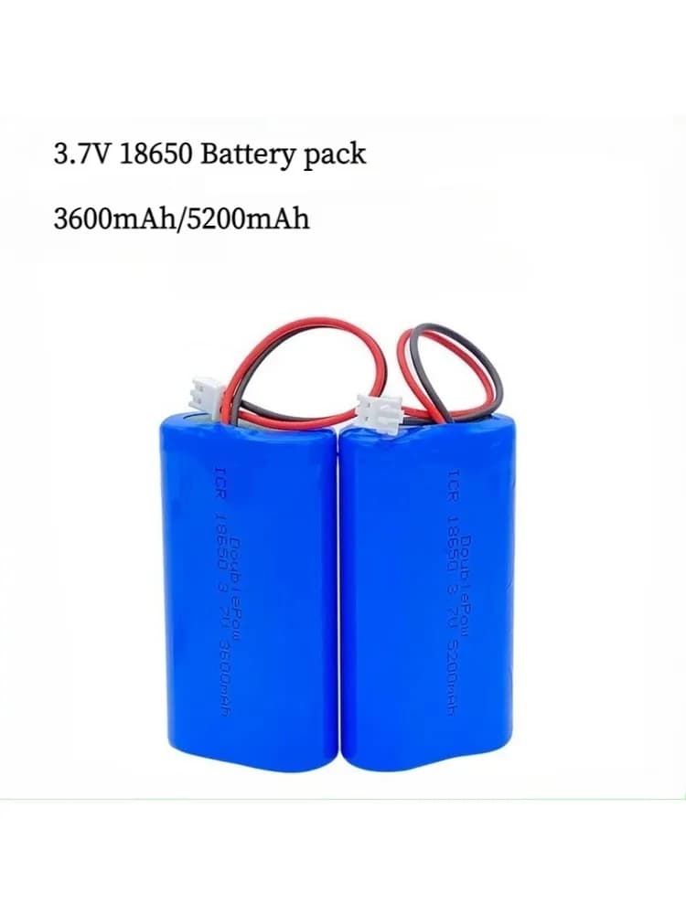 Batterie au lithium rechargeable 3,7 V 18650, 3600 mAh, 5200 mAh avec carte de protection pour lumière LED, haut-parleur Bluetooth