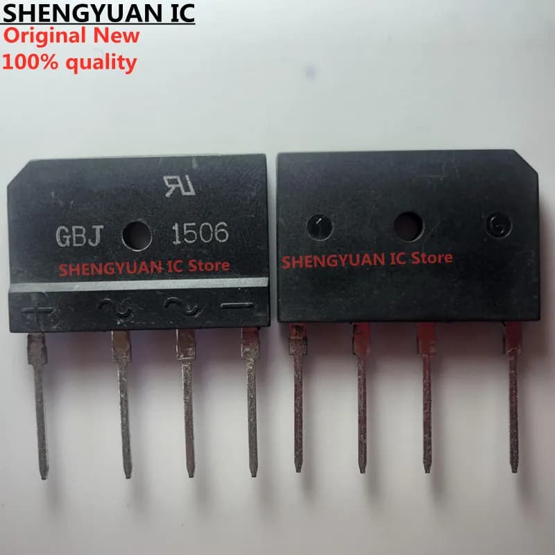 Redresseur de pont DIP-4 GBJ1506 GBJ 1506, 10 ampères, 100% neuf, importé, original, qualité 100%, 10 pièces/lot