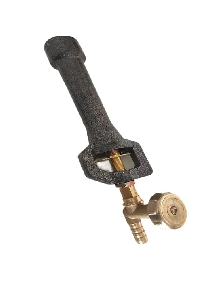 1 pièce, vanne de commande pour brûleur à gaz, pour cuisinière à gaz GPL, filetage femelle de 3/4", bouton rotatif en laiton, robinet à gaz en fonte robuste.