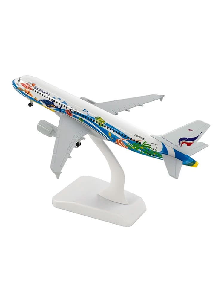 Avion Bangkok Airways Airbus A320 de 20 cm avec train d'atterrissage, modèle d'avion en alliage, cadeau pour collection et décoration