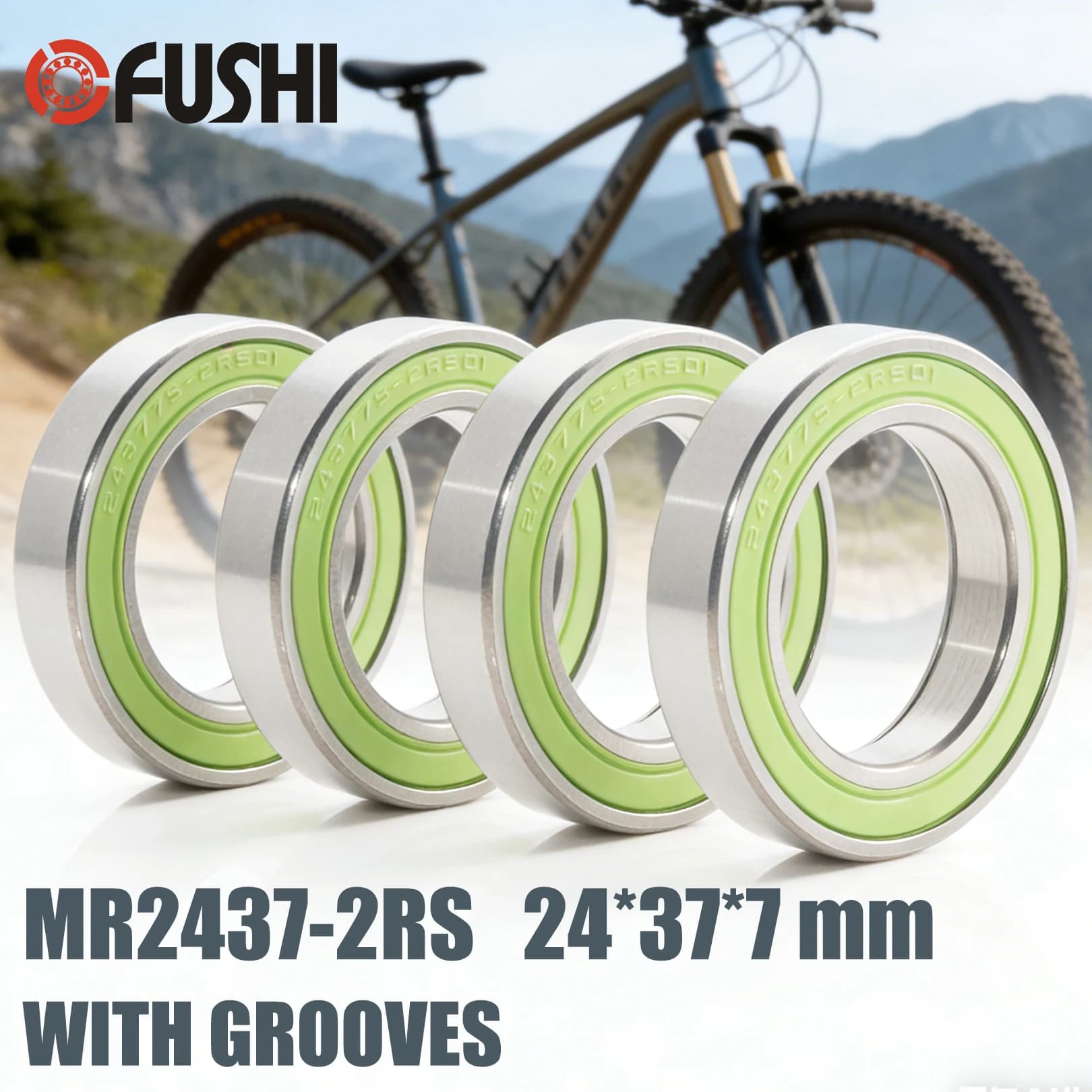 Roulement MR2437-2RS 4 pièces 24*37*7mm ABEC-5 vélo appellation avec mots OVES roulements utilisés pour FSA MegaExo lumière dans l'axe V-3 24377