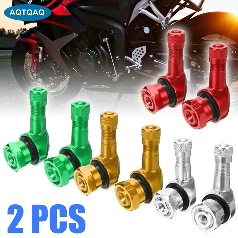 2 pièces/ensemble 90 degrés CNC moto pneu Valve tiges couverture NCY étanche TWPO bouchons de Valve adaptateur pour voiture moto vélo Scooter