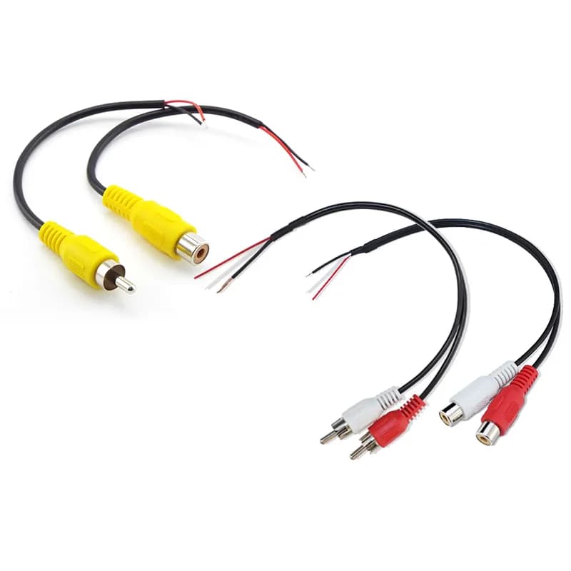 Connecteur de voiture Rca femelle/mâle, 15cm, extension de câble Audio Av, prise vidéo unique, fil d'extension stéréo, outils de bricolage