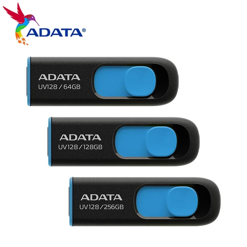 Clé USB ADATA UV128 USB 3.2, clé mémoire 128 Go, 32 Go, 64 Go, disque flash USB, disque de stockage, noir, portable, clé USB