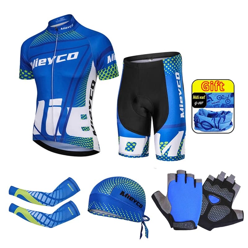 Ensemble de maillot de cyclisme respirant pour hommes, survêtement, Sport de course vtt, tenue de vélo, vêtements de vélo courts, été