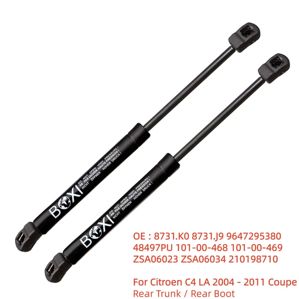 BOXI 2Pcs Amortisseur de coffre arrière à ressort à gaz 8731K0 8731J9 pour Citroën C4 LA 2004 - 2011 Coupé