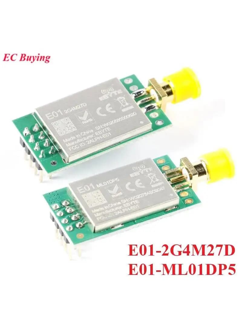 Module sans fil Wifi IoT EByte NRF24L01P NRF24L01 PA LNA longue portée 2.4GHz SPI DIP, 1 à 5 pièces, E01-2G4M27D E01-ML01DP5 E01-2G4M27SX