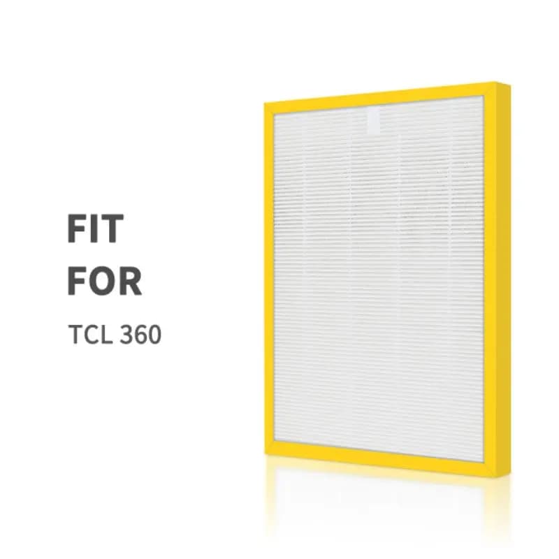 Filtre de remplacement TCL 360 HEPA et charbon actif noix de coco, Composite, purificateur d'air, 355x270x50mm