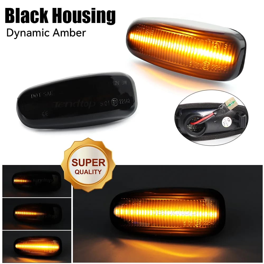 Clignotant LED dynamique, répétiteur de signal latéral, lampe indicatrice pour Mercedes-Benz Classe E W210 Classe C W202 W208