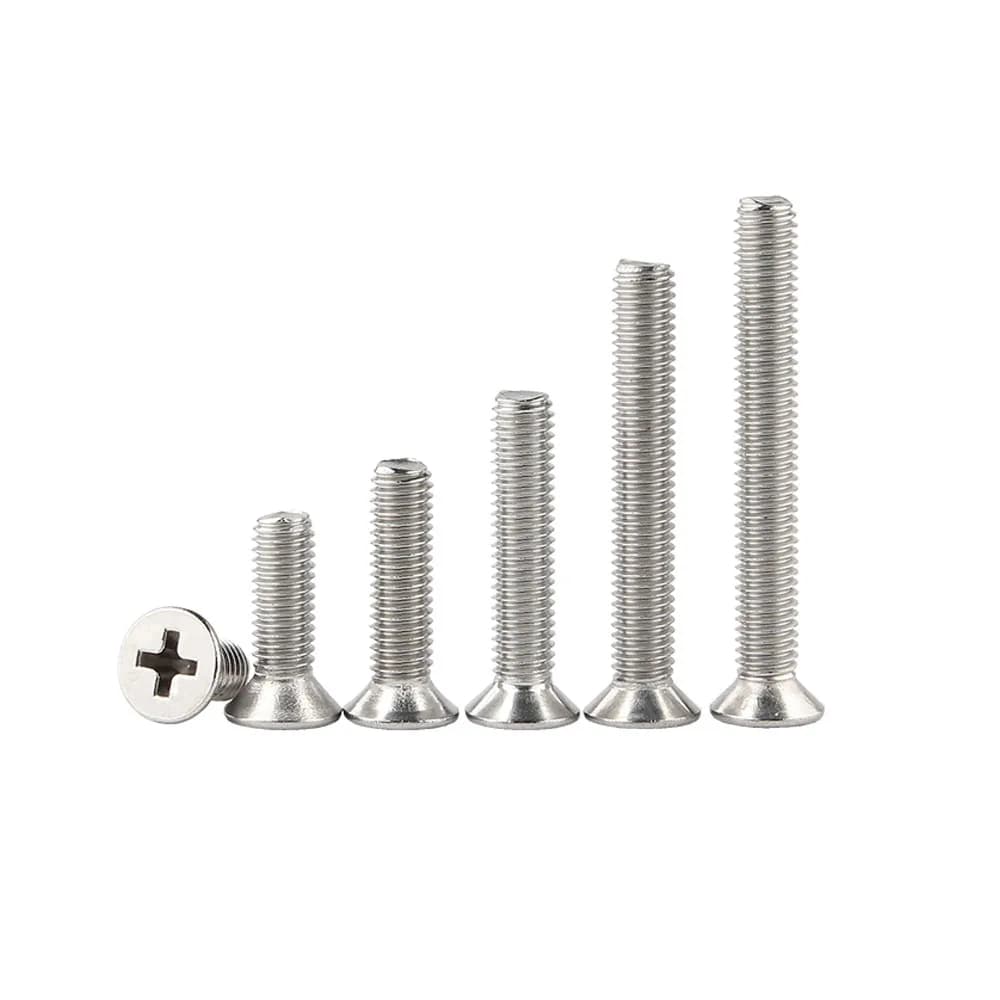 2/50 pièces 2 # 3 # 4 6 8 10 12 # 5/32-32 1/4-20 5/16-18 3/8-16 UNC/UNF boulon à vis à tête fraisée plate Phillips en acier inoxydable
