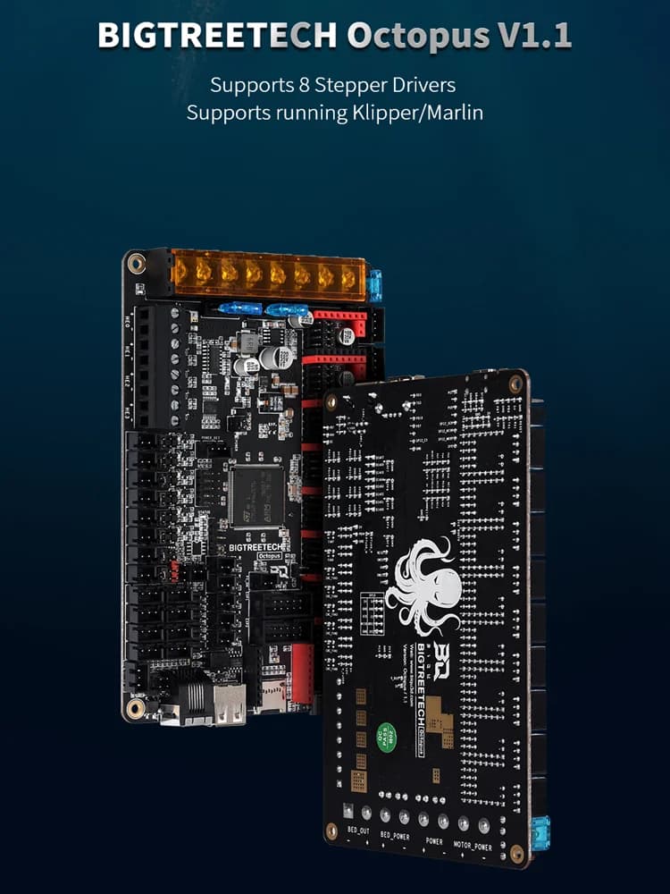 Carte mère BIGTREETECH Octopus V1.1, carte de contrôle 32 bits TMC2209 TMC5160T, pièces d'imprimante 3D VS SKR V1.4 Turbo pour Voron 2.4 CR10